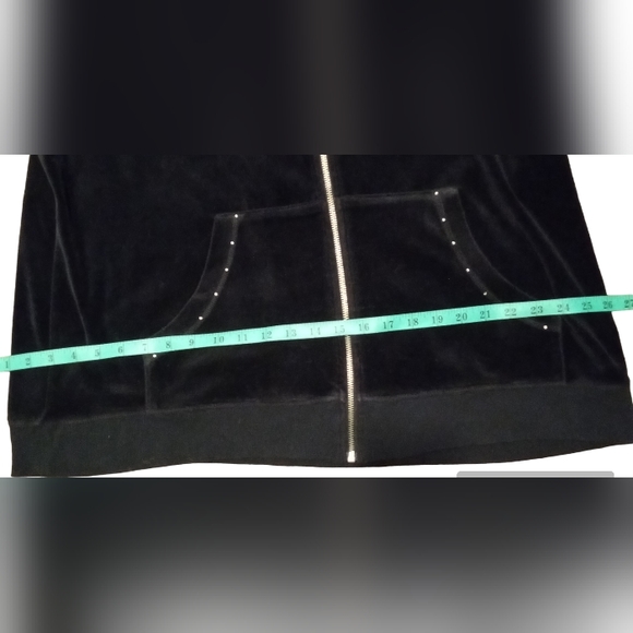 Women's 3x Zip up Hoodie With Rhinestones.The material feels like a velvet. - Picture 5 of 5